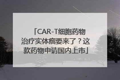 CAR-T细胞药物治疗实体瘤要来了？这款药物申请国内上市