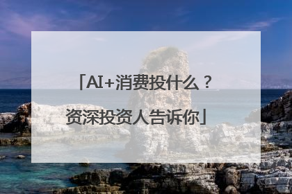AI+消费投什么？资深投资人告诉你